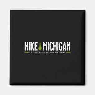 Michigan Pictured Rocks Uferwanderung Baum Retro Magnet