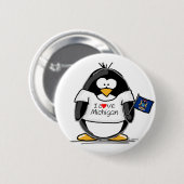 Michigan-Pinguin Button (Vorne & Hinten)