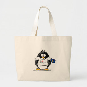 Michigan-Pinguin Jumbo Stoffbeutel