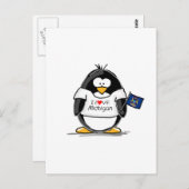 Michigan Pinguin Postkarte (Vorne/Hinten)