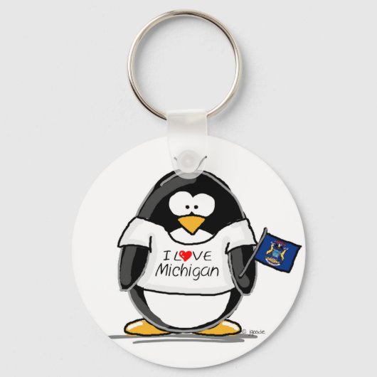 Michigan Pinguin Schlüsselanhänger (Vorderseite)