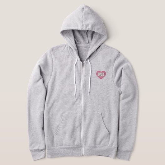 MIchigan Pink Fade Heart - I Liebe MI Hoodie (Ablage )