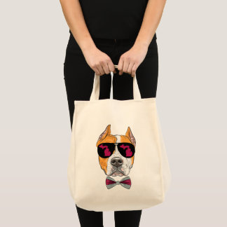 Michigan Pitbull mit Sonnenbrille Tragetasche