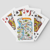 Michigan Postcard Map Playing Cards Spielkarten (Rückseite)