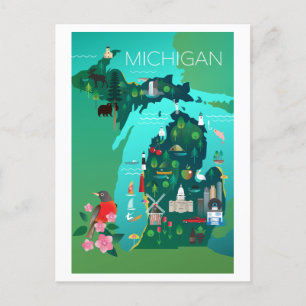 Michigan Postcard Postkarte