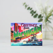 Michigan Postcard Postkarte (Stehend Vorderseite)