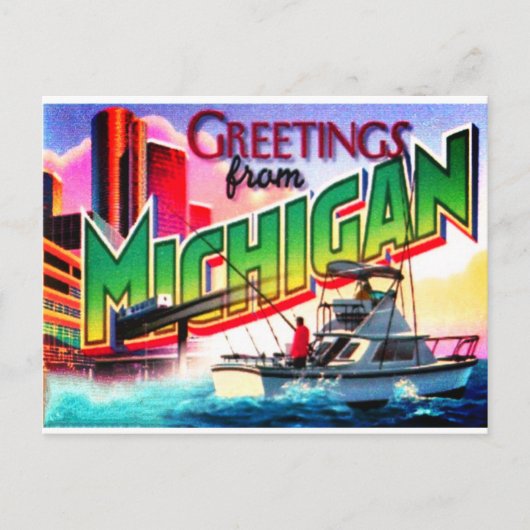 Michigan Postcard Postkarte (Vorderseite)