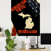 MICHIGAN POSTER (Heimbüro)