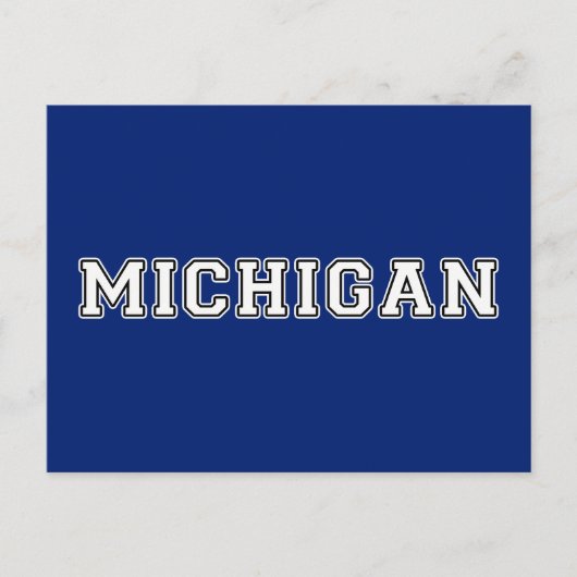 Michigan Postkarte (Vorderseite)