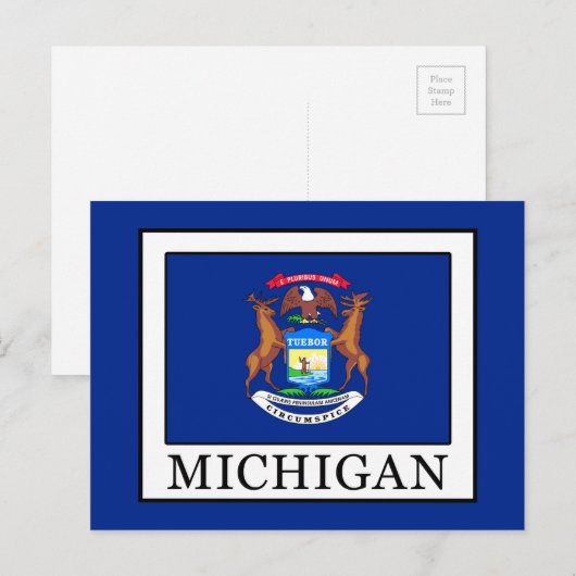 Michigan Postkarte (Vorne/Hinten)