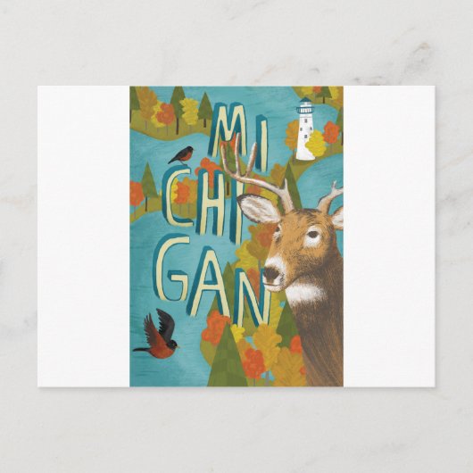 Michigan Postkarte (Vorderseite)