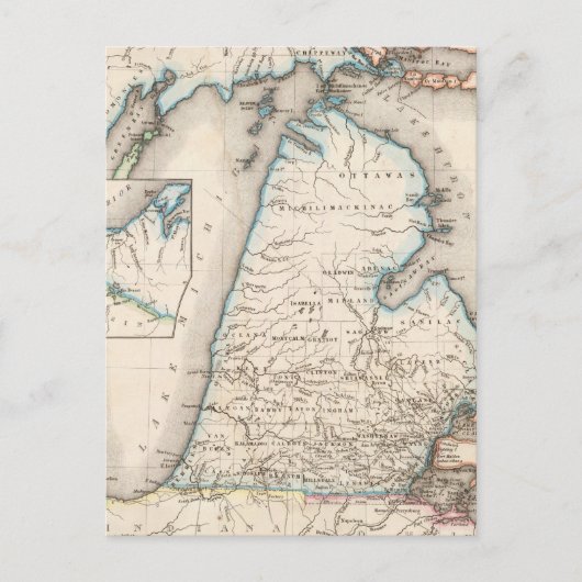 Michigan Postkarte (Vorderseite)