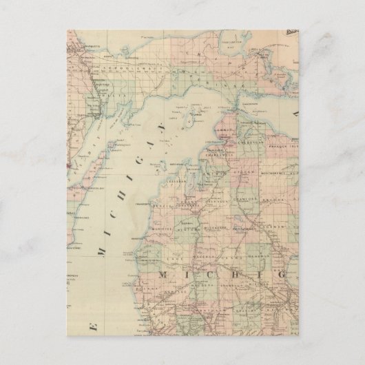 Michigan Postkarte (Vorderseite)