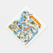 Michigan Postkartenkarte  Serviette (Ecke)