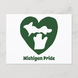 Michigan Pride Herz Postkarte