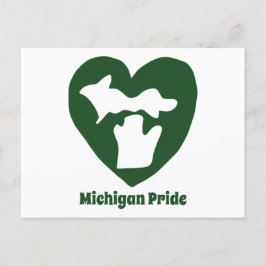 Michigan Pride Herz Postkarte