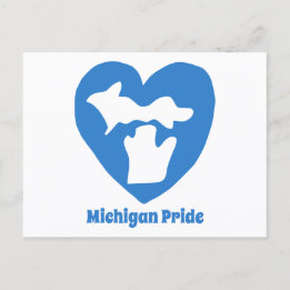 Michigan Pride Herz Postkarte