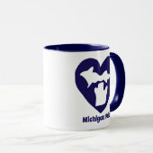 Michigan Pride Herz Tasse (VorderseiteRechts)