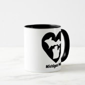 Michigan Pride Herz Tasse (VorderseiteRechts)