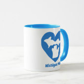 Michigan Pride Herz Tasse (VorderseiteRechts)