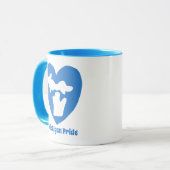 Michigan Pride Herz Tasse (Vorderseite Links)