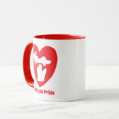 Michigan Pride Herz Tasse (Vorderseite Links)
