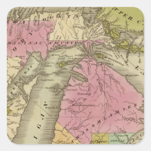 Michigan Quadratischer Aufkleber