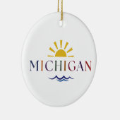 Michigan Rainbow Sun and Waves Ornament (Rechts)