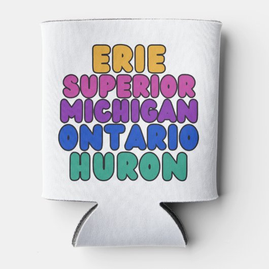 Michigan Rainbow Text Great Lakes Can Cooler Dosenkühler (Vorderseite)