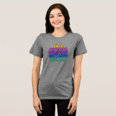 Michigan Rainbow Text Great Lakes Can Cooler Tri-Blend Shirt (Vorderseite voll)
