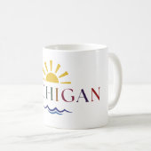 Michigan Rainbow Text Tasse (VorderseiteRechts)
