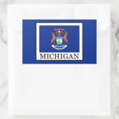 Michigan Rechteckiger Aufkleber (Tasche)
