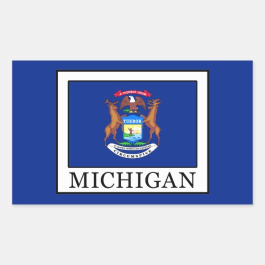 Michigan Rechteckiger Aufkleber (Vorderseite)