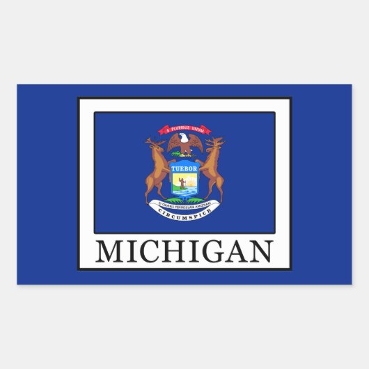 Michigan Rechteckiger Aufkleber (Vorderseite)