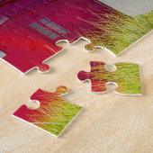 Michigan Red Lighthouse mit Regenbogen Puzzle (Seite)