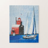 Michigan Red Lighthouse Puzzle (Vertikal)