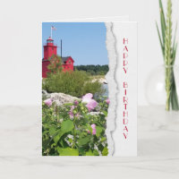 Michigan Red Lighthouse und Hibiskus