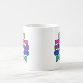 Michigan-Regenbogen-Text Great Lakes Kaffeetasse (Mittel)