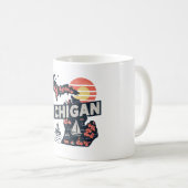 Michigan Retro Silhouette Kaffeetasse (VorderseiteRechts)