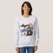 Michigan Retro Silhouette Sweatshirt (Vorne ganz)