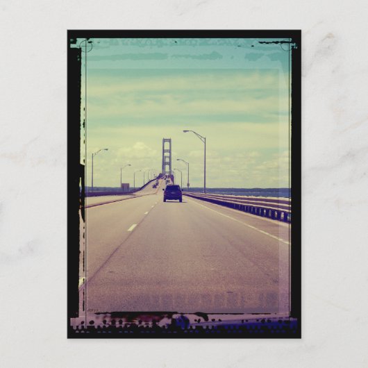 Michigan Road Reise Postkarte (Vorderseite)