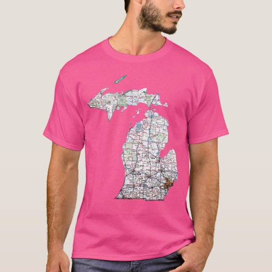 Michigan Roadmap T-Shirt (Vorderseite)