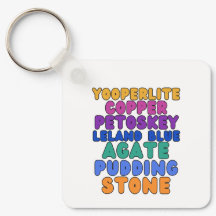 Michigan Rock Collectors Rockhound Schlüsselanhäng