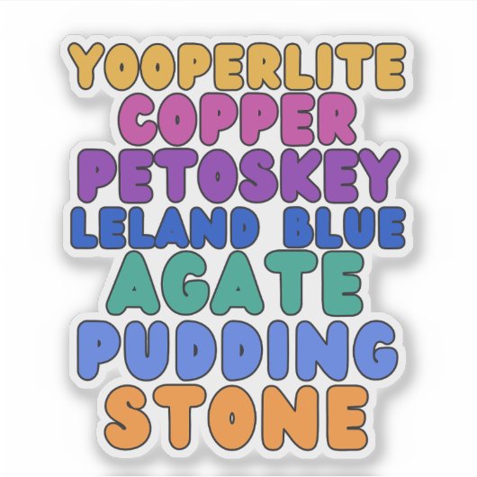 Michigan Rockhound Custom-Cut Vinyl Sticker  (Vorderseite)