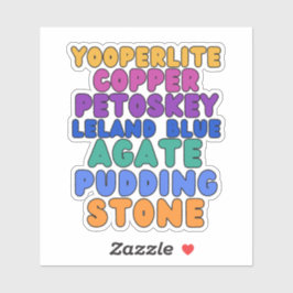 Michigan Rockhound Custom-Cut Vinyl Sticker 