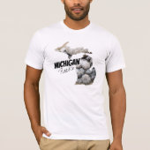 Michigan Rocks Sprichwort Silhouette Petoskey Ston T-Shirt (Vorderseite)