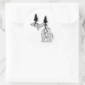 Michigan Roots Runder Aufkleber (Tasche)