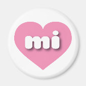 MIchigan rosa Herz - I Liebe mi Magnet (Vorne)