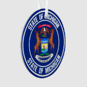 Michigan Round Emblem Ornament (Vorderseite)