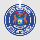 Michigan Round Emblem Ornament (Rückseite)